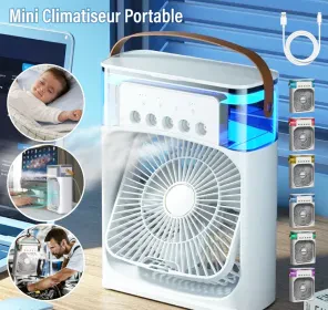 Climatiseur Portable et Refroidisseur d’air brumisateur – مبرد محمول ومعطر جو 2في1